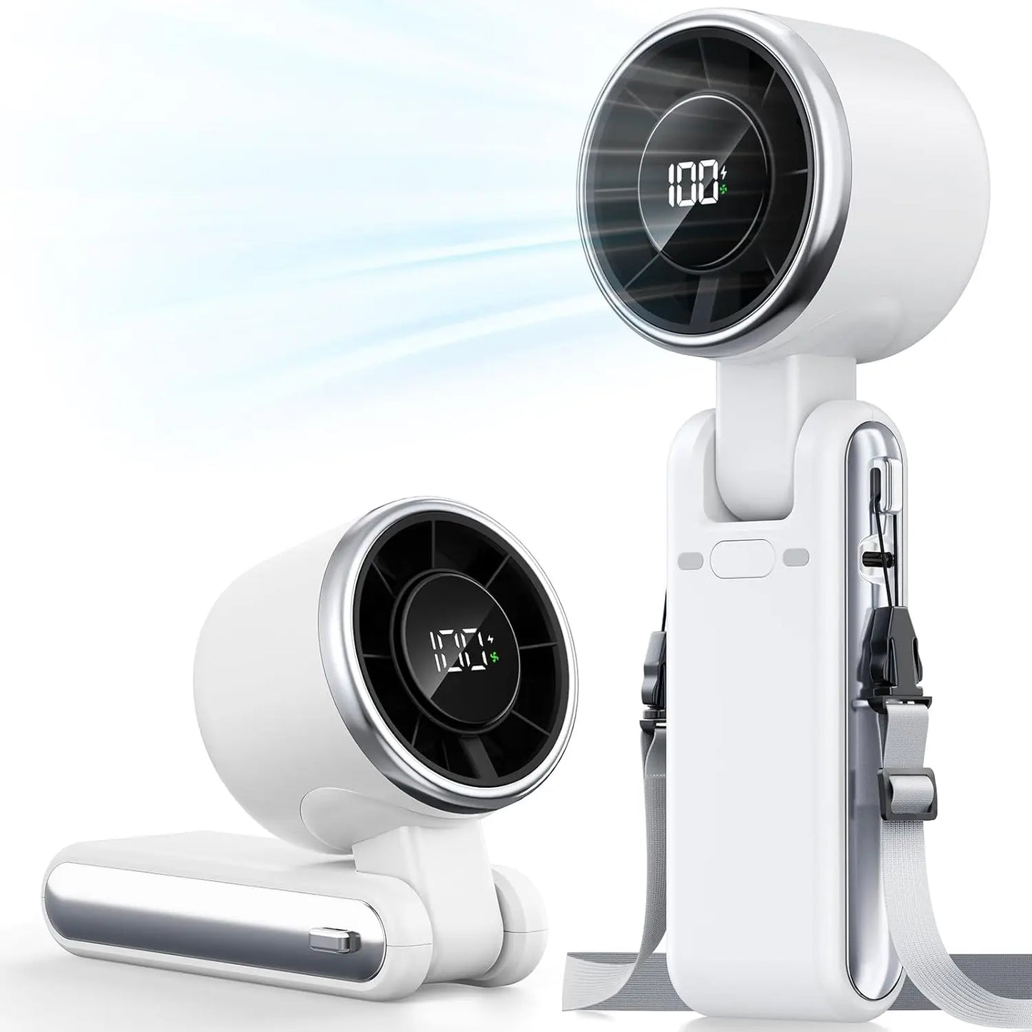 JEK TurboBreeze™ Rechargeable 5-Speed Handheld Fan