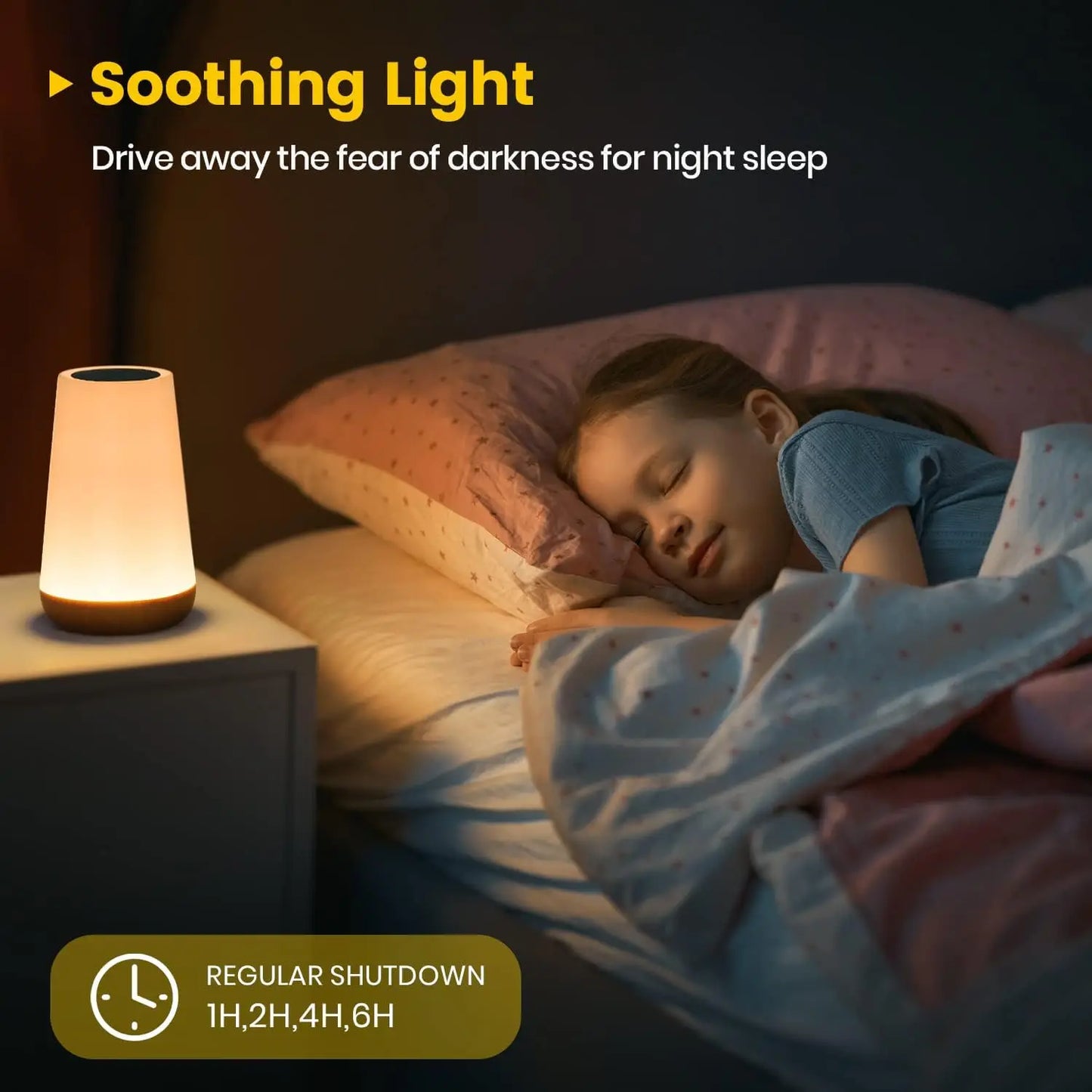 JEK AuraGlow™ Rechargeable 13-Color Bedside Lamp