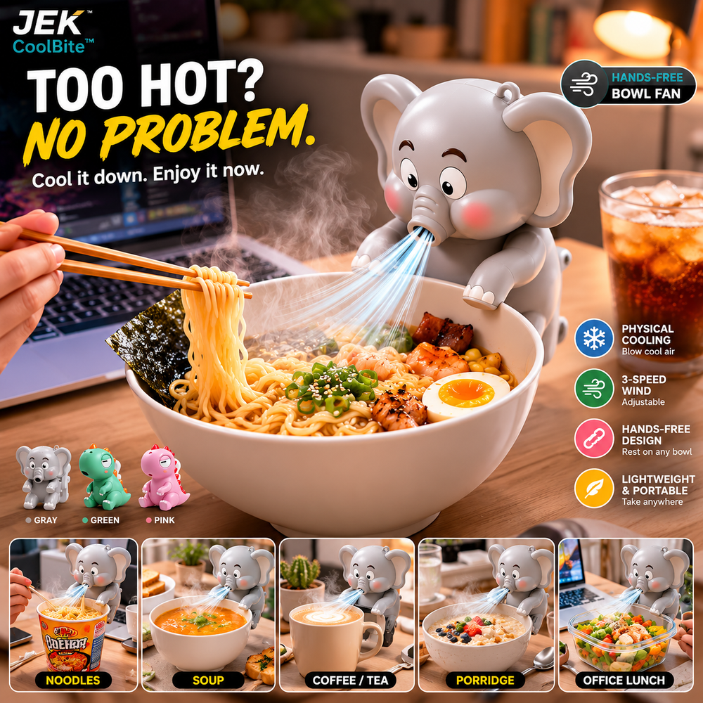 JEK CoolBite™ Hands-Free Food Cooling Fan