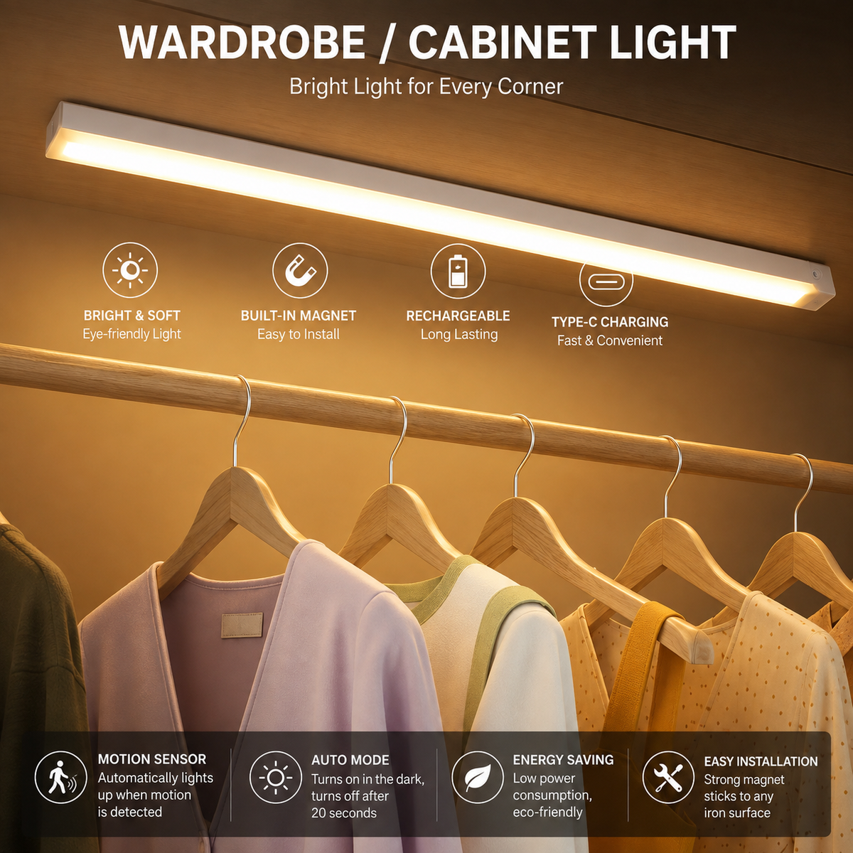 JEK LumiSense™ Wireless Motion Sensor Light
