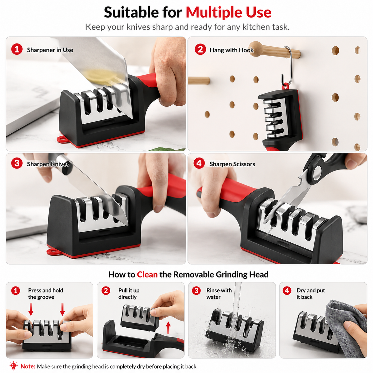 JEK EdgeMaster™ 4-Stage Professional Knife Sharpener