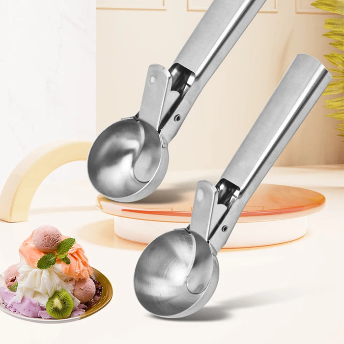 JEK ScoopPro™ Stainless Steel Ice Cream & Fruit Scoop
