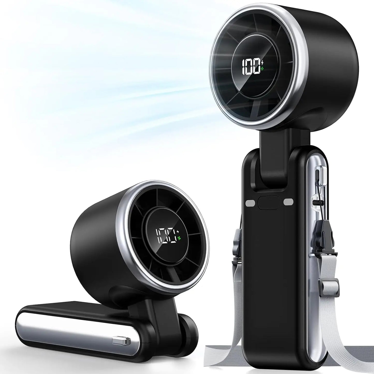 JEK TurboBreeze™ Rechargeable 5-Speed Handheld Fan